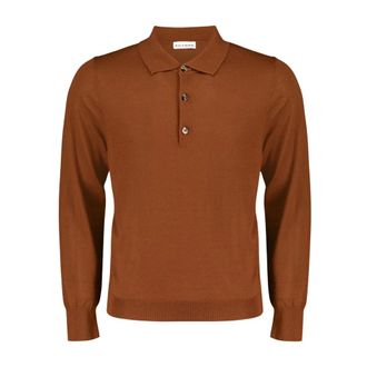 Autore Douglas Sweater Polo - Heren - Tops - Bruin - Maat: 2XL Wol