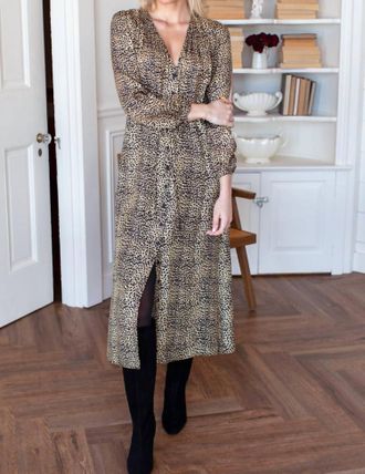 Emerson Fry May Dress In Little Cheetah Silk