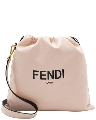 Fendi Pink Leather Drawstring Medium Shoulder Bag (Authentic Pre-Loved)