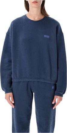 American Vintage Izubird Crewneck - Dames - Sweatshirts - Blauw - L - Katoen - Hoodies & sweatvesten