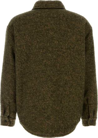 Emporio Armani Mens Wool Blend Jacket Green Polyester Acrylic