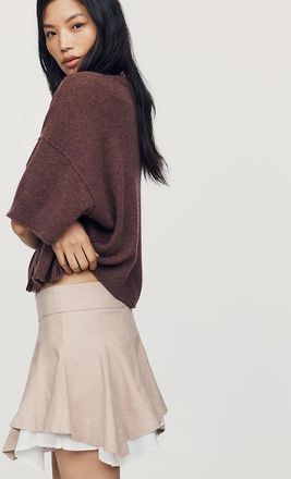 Maeve Double-Layer Godet Mini Skirt
