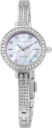 Citizen Silhouette Crystal Eco-Drive White Dial Ladies Watch EM0860-51D