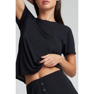 Negative Underwear Whipped Boyfriend Tee in Black at Nordstrom, Size Xx-Large