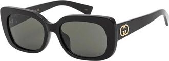 Gucci Zonnebril - Dames - Zonnebrillen - Zwart - 55 MM - Accessoires