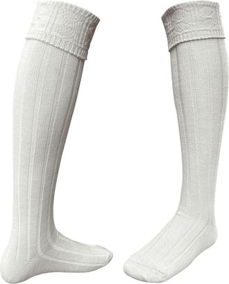 Generic Mens Wool Kilt Hose Socks Made in Scotland Knee high traditional Scottish Occassions, Wedding, Kilt Walk, Leg Warmers Highland Wear (as8, alpha, m, l,