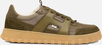 Ami Mens Low Top A Walk Sneakers Green - Tan - Size: 10