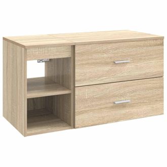 vidaXL Juego De Muebles De Ba&ntilde;o 2 Pcs Roble Sonoma Vidaxl