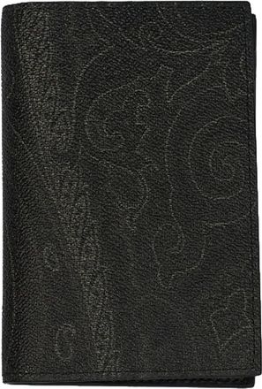 Etro Arnica Passport Case - Heren - Portefeuilles - Zwart - ONE Size - Katoen - Accessoires
