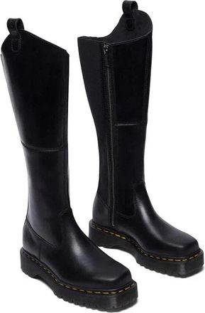 Dr. Martens Amaayah Hi LZC3595 Boots WomensBlack Leather Side Zip ZOGG3449