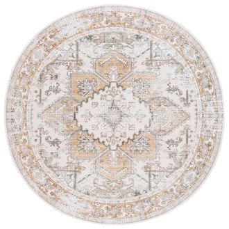 Safavieh Alfombra poli&eacute;ster beige/oro 183 x 183 cm