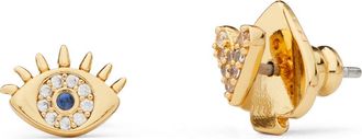 Kate Spade New York wishes mismatched stud earrings. in Clear/Gold. at Nordstrom