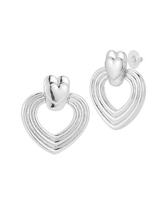 Sphera Milano Plated Heart Earrings
