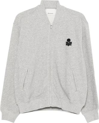 Isabel Marant Isabel Marant, Zip-throughs, male, Gray, Size: XL Marty Zip Sweatshirt