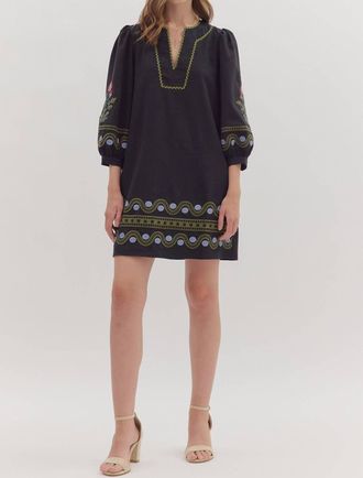 Entro Kirsten Mini Dress In Black