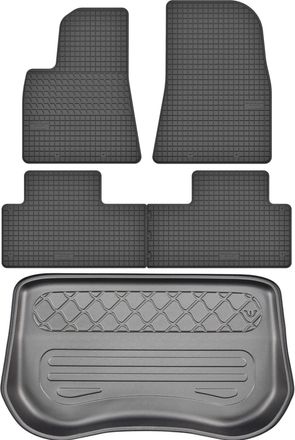 OEM Juego De Alfombrillas De Goma Para El Tesla Model 3 Sed&aacute;n (de Julio De 2017 A Junio De 2020) + Alfombrilla Para El Maletero