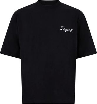 Dsquared2 T-shirt met geborduurd logo - Zwart