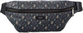 Jimmy Choo London Finsley Coated Canvas Belt Bag