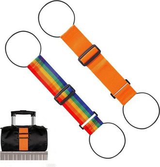 No Brand Correas De Sujeci&oacute;n Para Equipaje Vers&aacute;tiles, Resistentes Y Ajustables Para Maletas - 2 Piezas De Accesorios De Viaje Flexibles, Correas De Sujeci&oacute;n E
