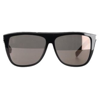 Saint Laurent Pre-owned Womens Square-Frame Sunglasses in Black Acetate Resin - One Size