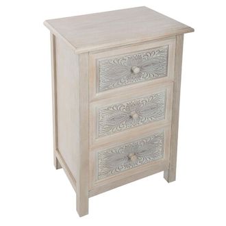 Atmosphera Atmosphera - C&oacute;moda hina Blanca 3 Cajones Cr&eacute;ateur DInt&eacute;rieur