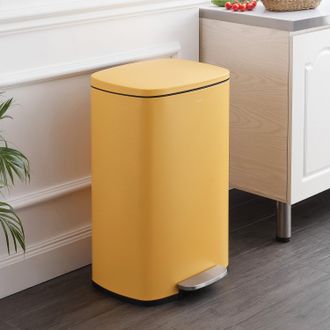 Happimess Connor Rectangular 13-Gallon Trash Can with Soft-Close Lid and FREE Mini Trash Can