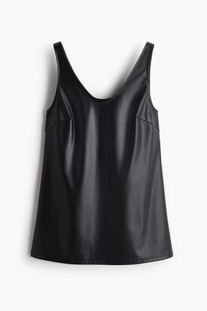 H&M Coated Vest Top in Black at Nordstrom, Size X-Small