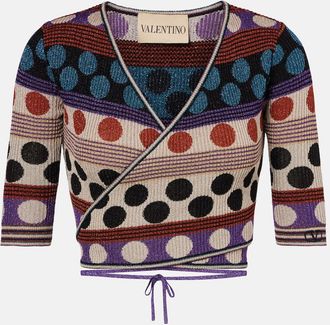 Valentino Top in jacquard a pois