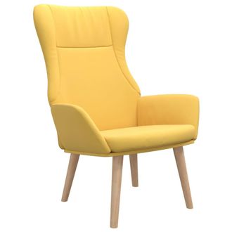 Nova Sill&oacute;n De Relax De Tela Amarillo Mostaza Vidaxl