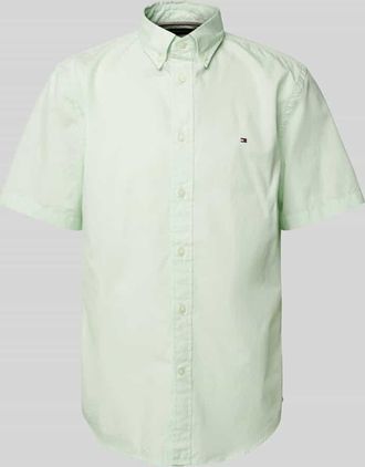 Tommy Hilfiger Regular Fit Freizeithemd mit kurzem Arm Modell FLEX in Hellgruen, Gr&ouml;&szlig;e XXXL