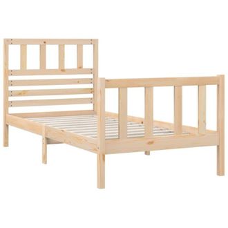vidaXL Bed Frame without Mattress Small Single Solid Wood vidaXL