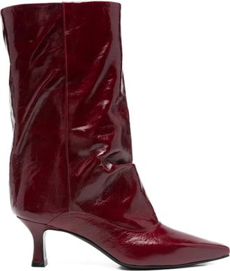 The Seller leather boots - women - Calf Leather/Calf Leather/Calf Leather/Rubber - 36 - Red