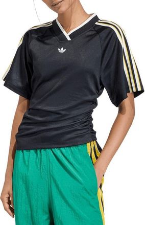 adidas Originals Side Ruched Jersey in Black at Nordstrom, Size X-Small