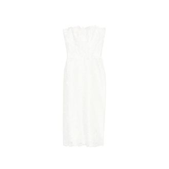 Costarellos Astelle Floral-Cut Lace Strapless Dress - female - COSTARELLOS - Party Dresses - White - 2XS - Dresses