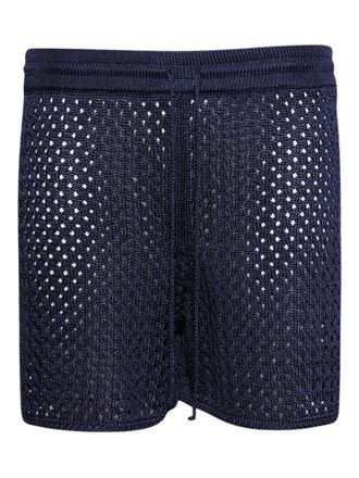 Calle Del Mar open-knit shorts - Blue