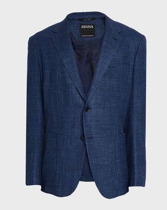 Ermenegildo Zegna Men & apos;s Textured Winter Crossover Blazer