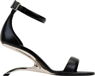 Alexander McQueen Gesp Leren Sandalen - Dames - Sandalen met hakken - Zwart - 37 EU - Leer - Schoenen