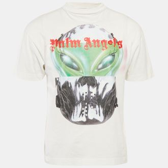 Palm Angels White Back Printed Jersey T-Shirt