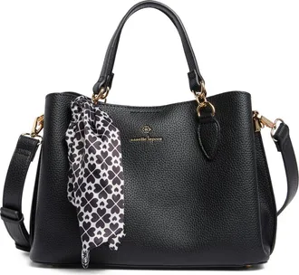 Nanette Lepore Bellamy Triple Compartment Satchel in Black - Heart Geo Black at Nordstrom Rack