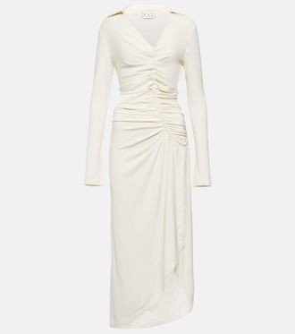 Off-white Cutout crêpe midi dress