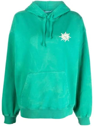Holzweiler tie-dye organic cotton hoodie - women - Organic Cotton/Cotton - S - Green