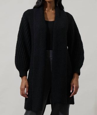 Sugarlips Haeli Oversized Open Cardigan In Black