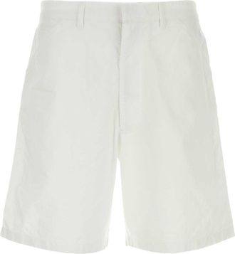 Prada Witte Oxford Bermudashorts