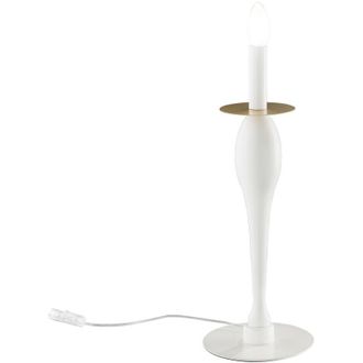Fan Europe Fan Europe - Lampada da tavolo armstrong in metallo bianco con dettagli in oro satinato