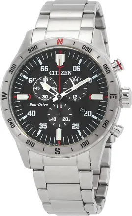 Citizen Chronograph GMT Black Dial Mens Watch AT2520-89E
