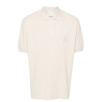 Isabel Marant Polo Shirts, male, White, L, Stylish Polo Shirt