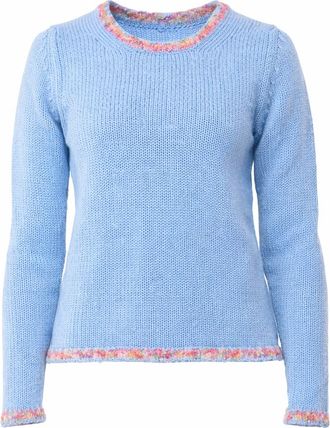 Fabrizio Del Carlo Light Blue Round-Neck Wool Sweater