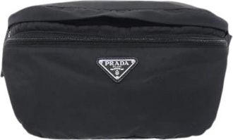 Prada Pre-owned Belt Bags, female, Black, Size: ONE SIZE Pre-owned Tessuto Waist Bag
