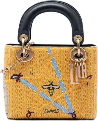 Dior Pre-owned Dior Mini Embroidered Canvas Swords Lady Dior Ladies 00PNUU9QYNRXW1OP