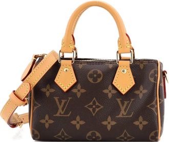 Louis Vuitton Speedy Bandouliere NM Bag Monogram Canvas Nano crossbody bag - Bruin
